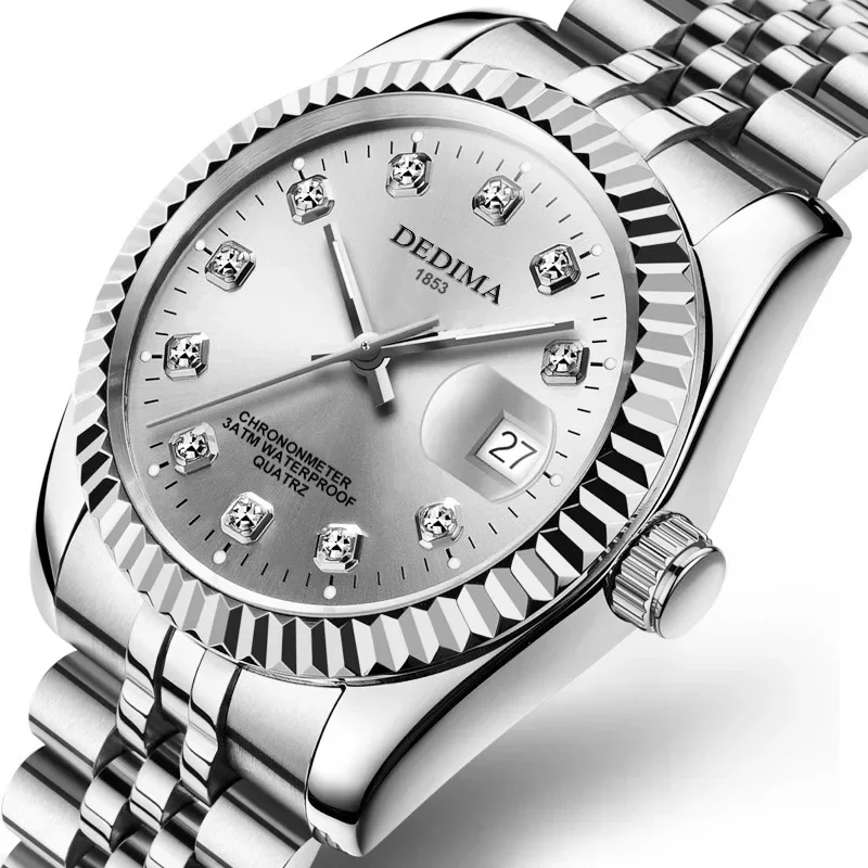 DEDIMA Мужские Кварцевые Наручные Часы Модный Повседневный Ремешок Из Нержавеющей