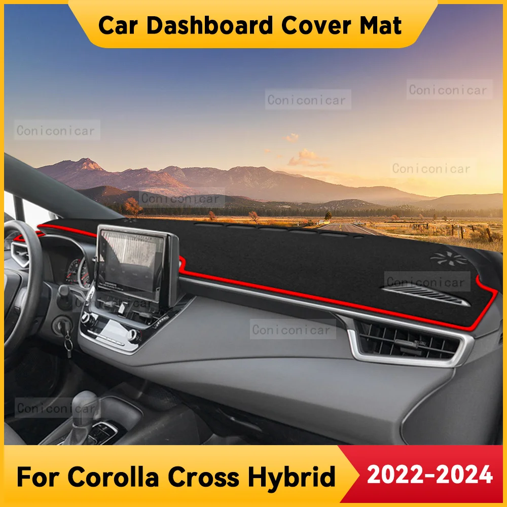 Для TOYOTA Corolla Cross Hybrid 2022-2024 коврик для приборной панели автомобиля Нескользящая