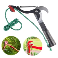 extension pruning shears with nylon rope carbon steel branch lopper pulley design garden yard tree trimming tools garden pruning