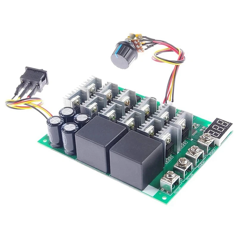 

1 Piece Digital Display PWM Speed Controller Module Forward Reversal 0-100% Adjustable DC Motor 12V24V36V48V 0-100A 60A