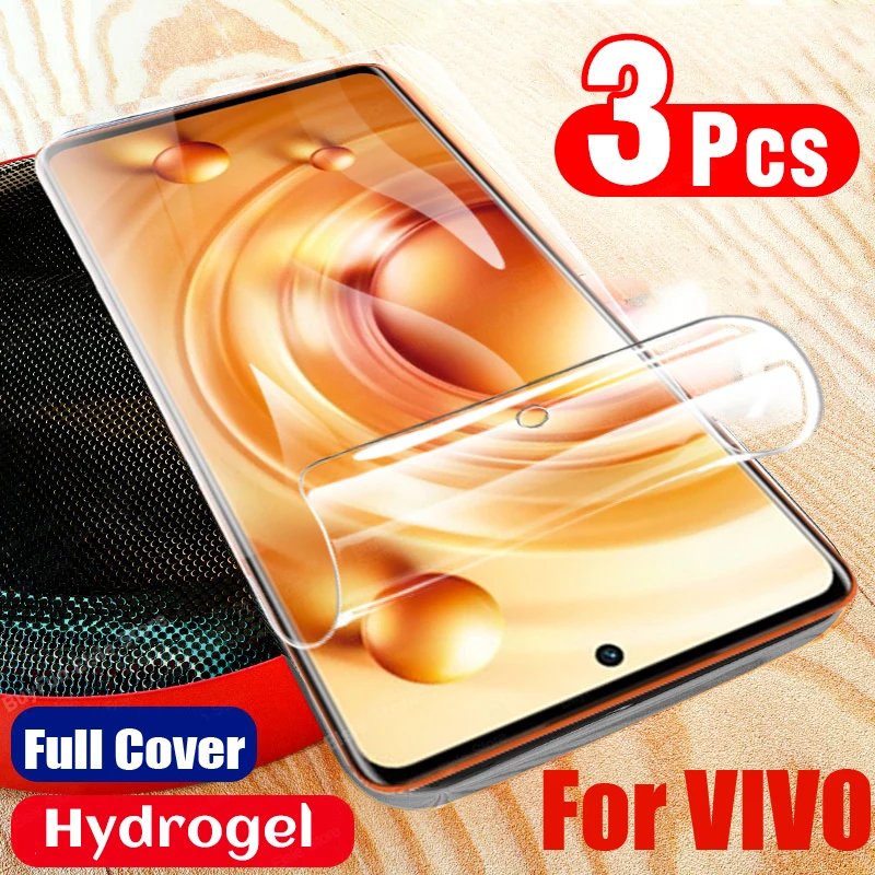 

3PCS Hydrogel Film for VIVO X90 Pro Plus Screen Protector for VIVO X60 X80 X70 Pro Front and Back Sticker Film