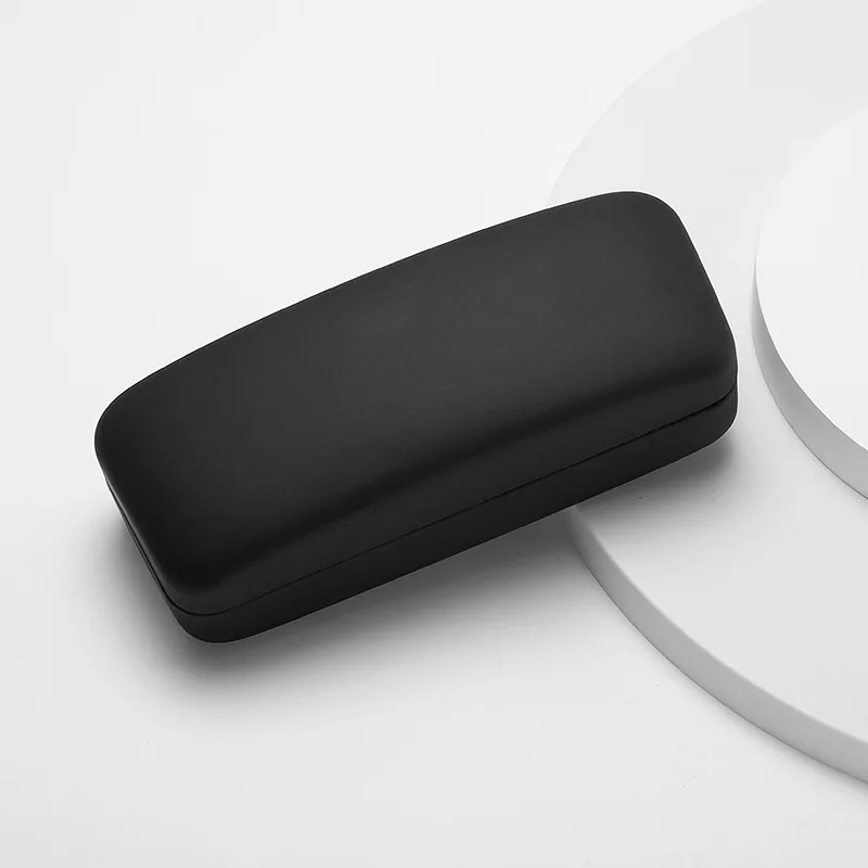 Металлическая жесткая коробка черные кожаные очки с окантовкой зеркальные