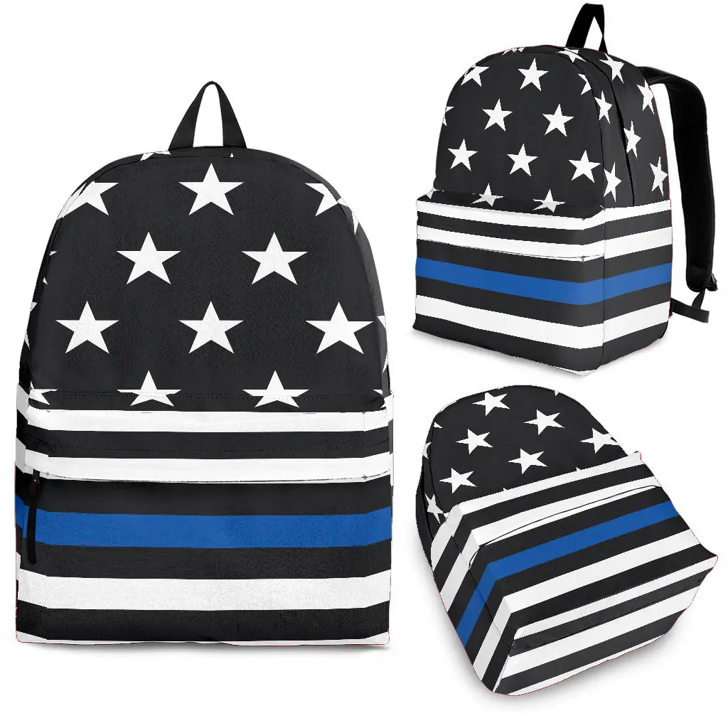 

YIKELUO American Flag 3D Printing Outdoor Sports Backpack Comfortable Adjustable Shoulder Strap Casual Knapsack With Zipper