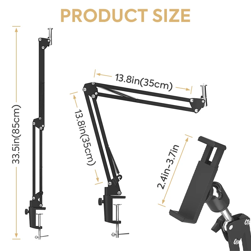 Светодиодная лампа для селфи с подставкой и держателем телефона
