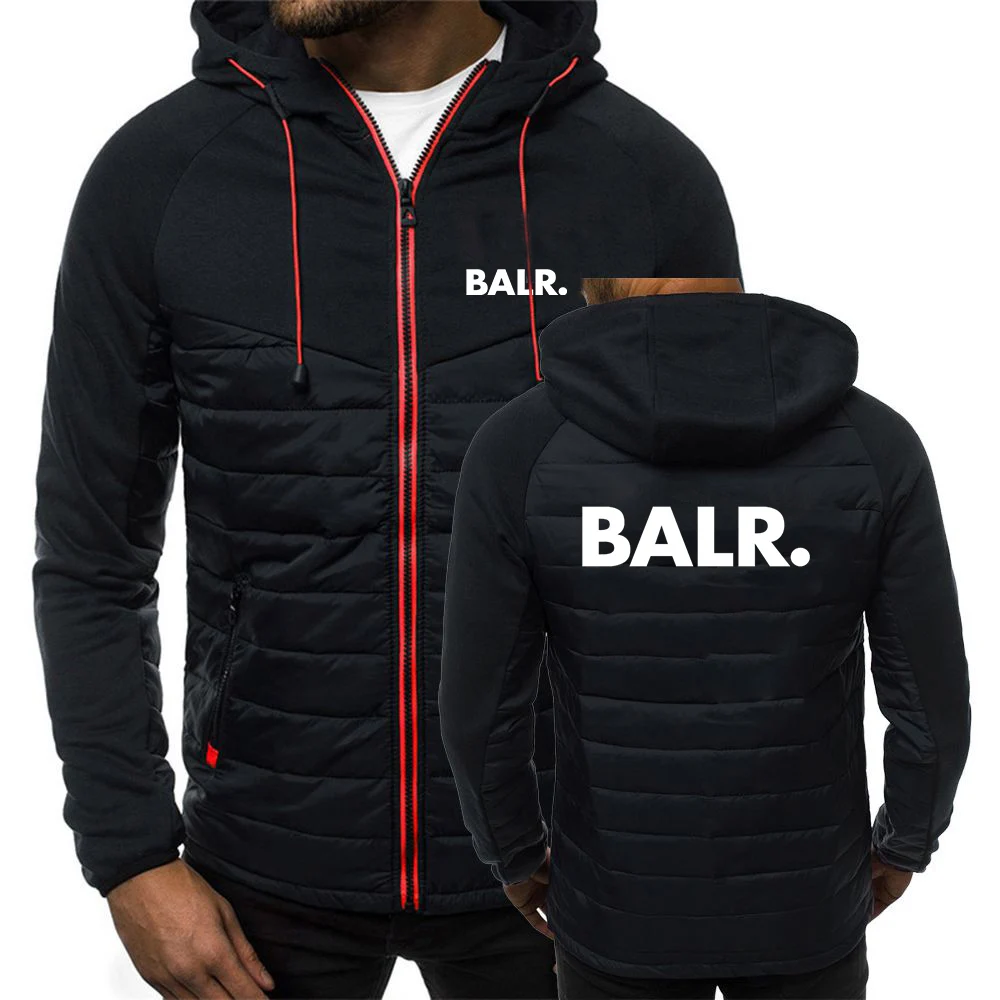 

2022 BALR Men's New Winter Hoodies Zipper Hooded Cotton Jackets Slim Fit Fashionable Keep Warmer Outwears Tracksuits Coats Tops