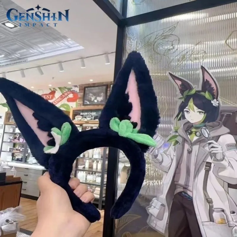 

Game Genshin Impact Tighnari Headband Plush Headwear Soft Stuffed Ins Plushie Toys Anime Figure Cosplay Children Toys Girl Gifts