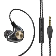 Fonge K1 Original 3.5mm Transparent In-Ear Earphone Subwoofer Stereo Bass Earbuds Earphone With Mic for iPhone Xiaomi