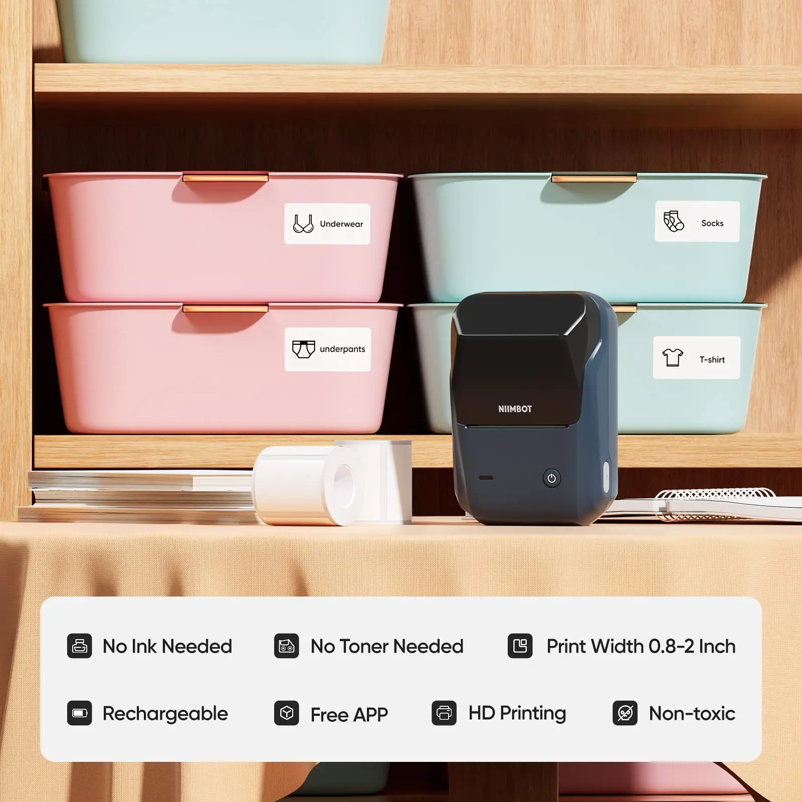 Бесчернильный Термопринтер NIIMBOT B1 Для Этикеток Мобильный Bluetooth-принтер