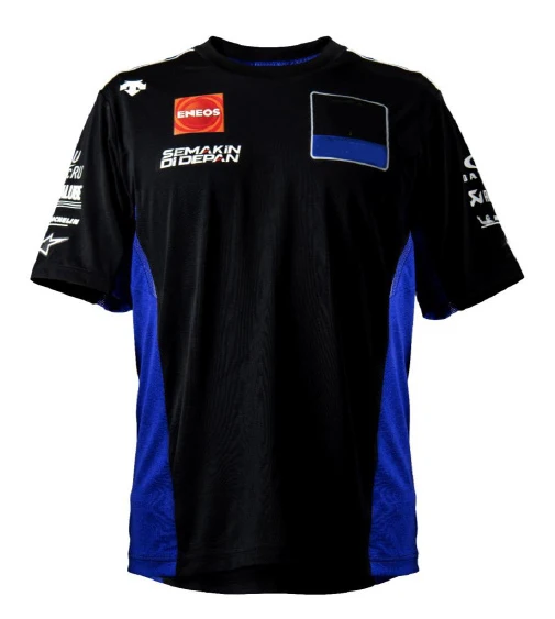 2021  Factory Racing Team Motorcycle Superbike Black Blue T-Shirt Men's Short Quick Dry Breathable Jerseys enlarge