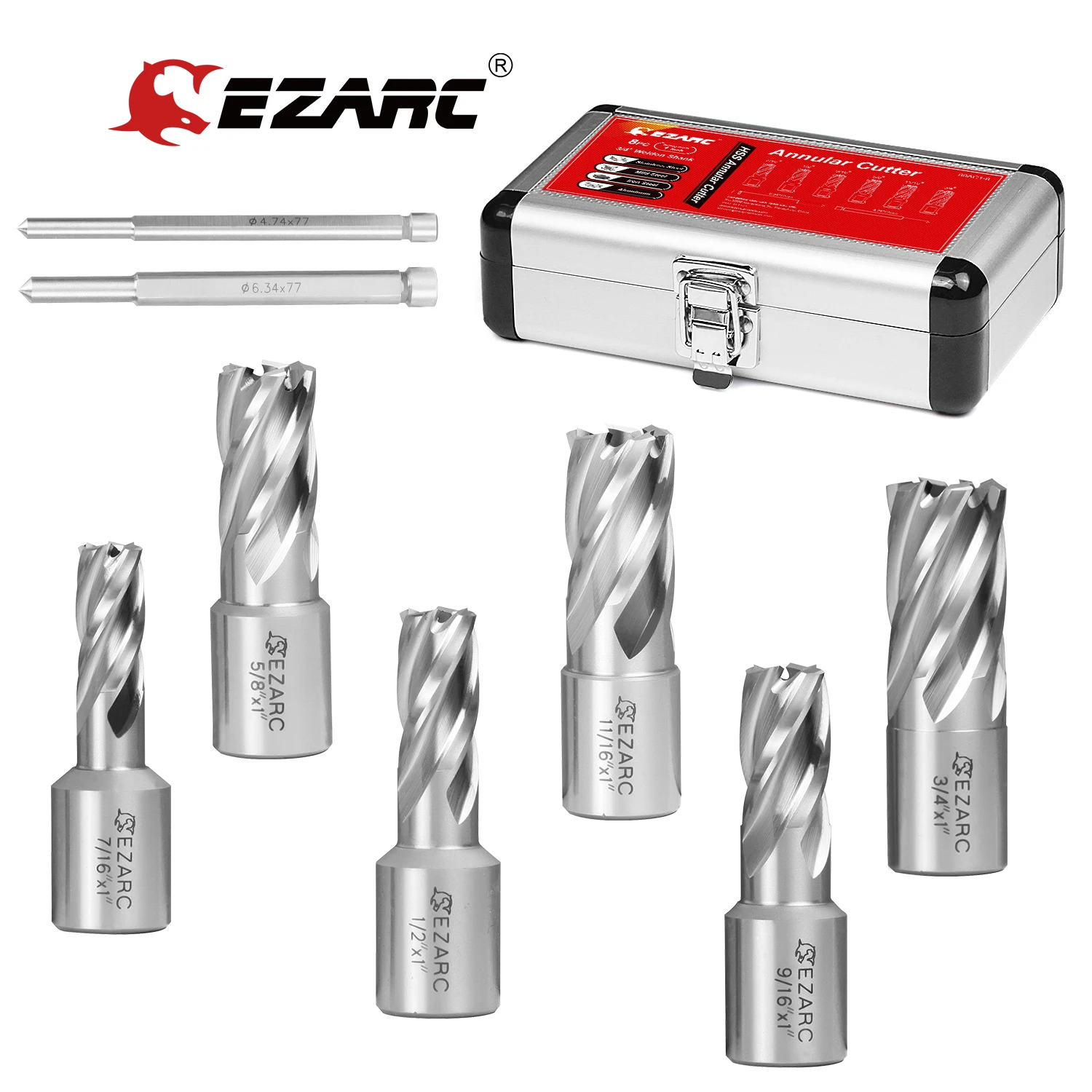 

Набор кольцевых резаков EZARC из быстрорежущей стали, 8 шт., для электрического шуруповерта, металлическое сверло, от 7/16 до 3/4 дюйма, диаметр рез...