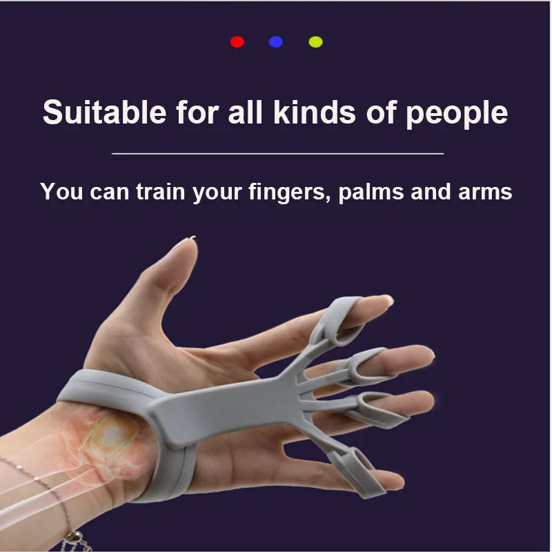 

Equipment Hand Silicone Muscle Stretcher Hand Strengthener Finger Rehabilitation Tool Training Hand Trainer Exercise Device Grip