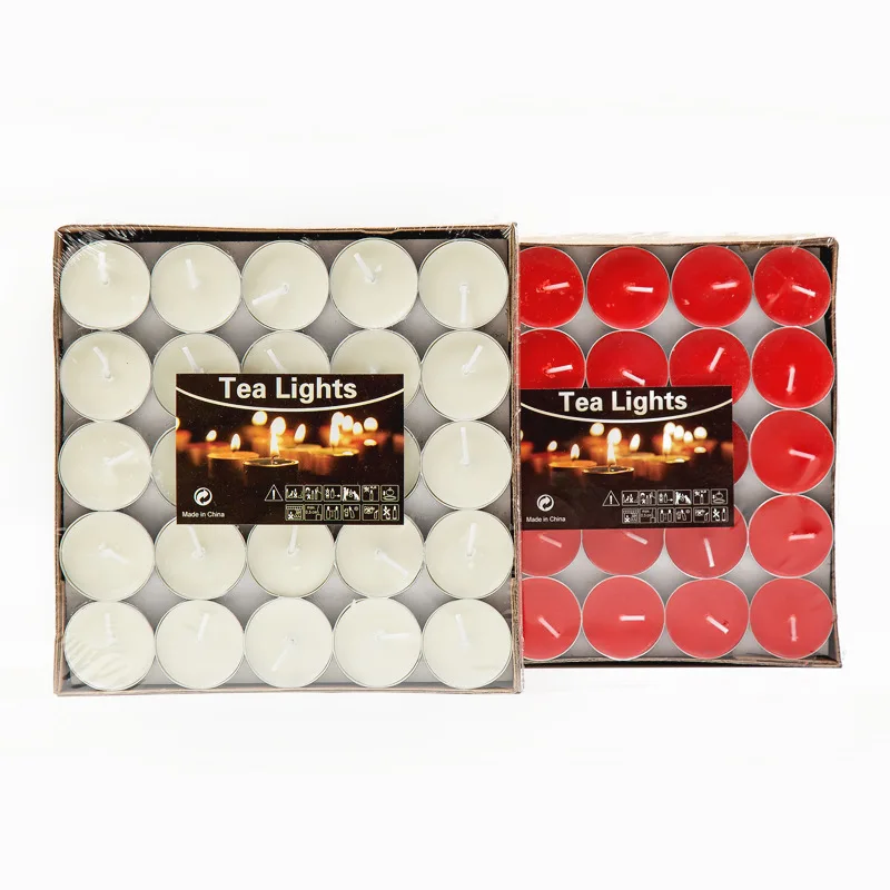 

50pcs Home Decorative Smokeless Paraffin Wax Tealight Candle Romantic Valentine's Propose Wedding Decoration Tealight Candle