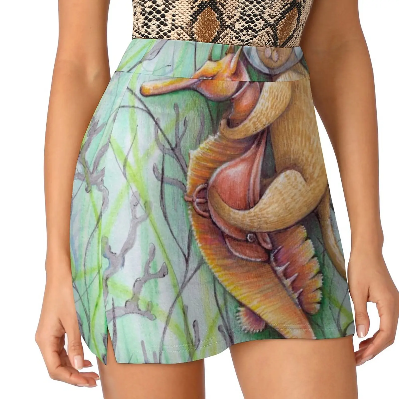 Корейская модная юбка в виде морского конька летние юбки для женщин