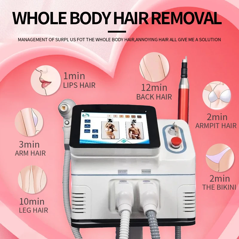 

Diode Picosecond Laser 2023 2 in 1 755nm 1064nm 1032nm Salon Hair Removal Machine Non-Invasive Painless Powerful