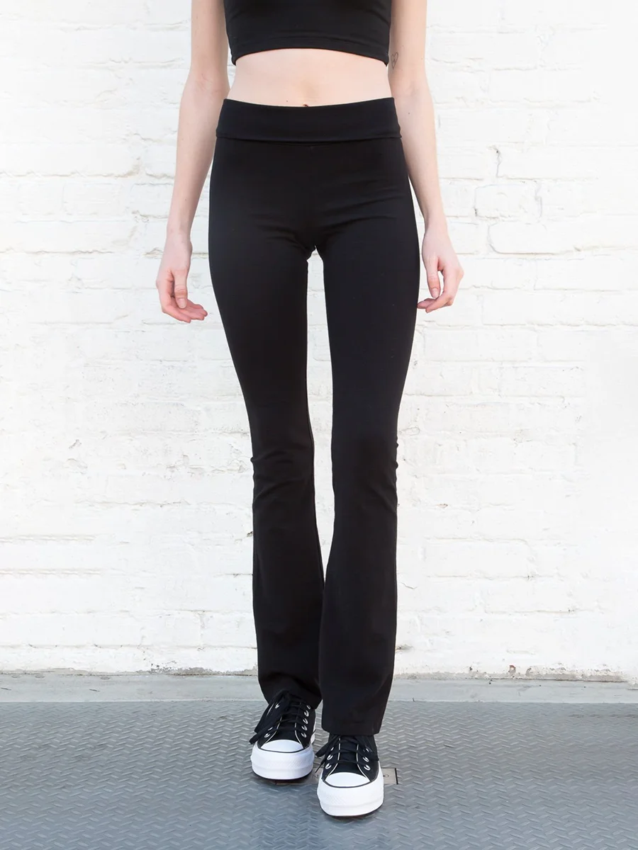 

Vintage Solid Slim Yoga Pants Women Spring Autumn Sexy High Waist Cotton Soft Flare Pants Female Casual Streetwear Y2k Trousers
