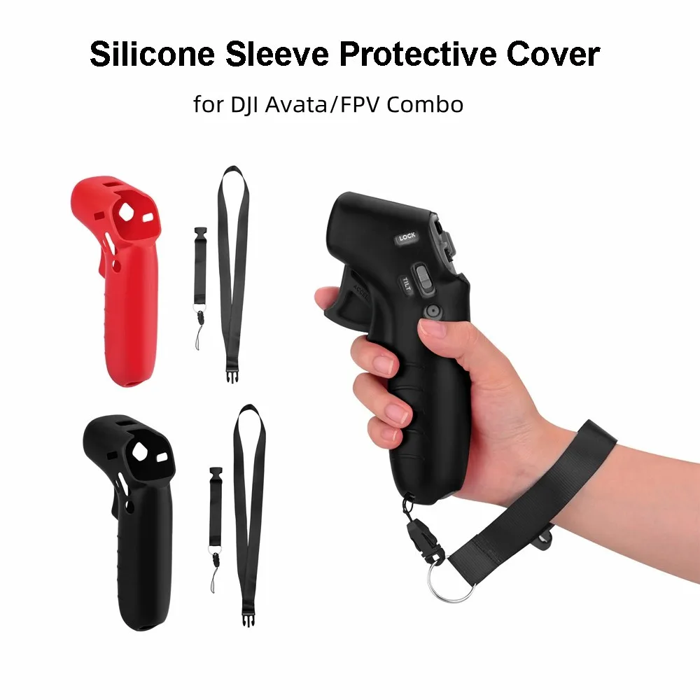

Silicone Sleeve Protective Cover for DJI Avata/FPV Combo Drone Motion Controller Skin Case Neck Strap Anti-Lost Lanyard