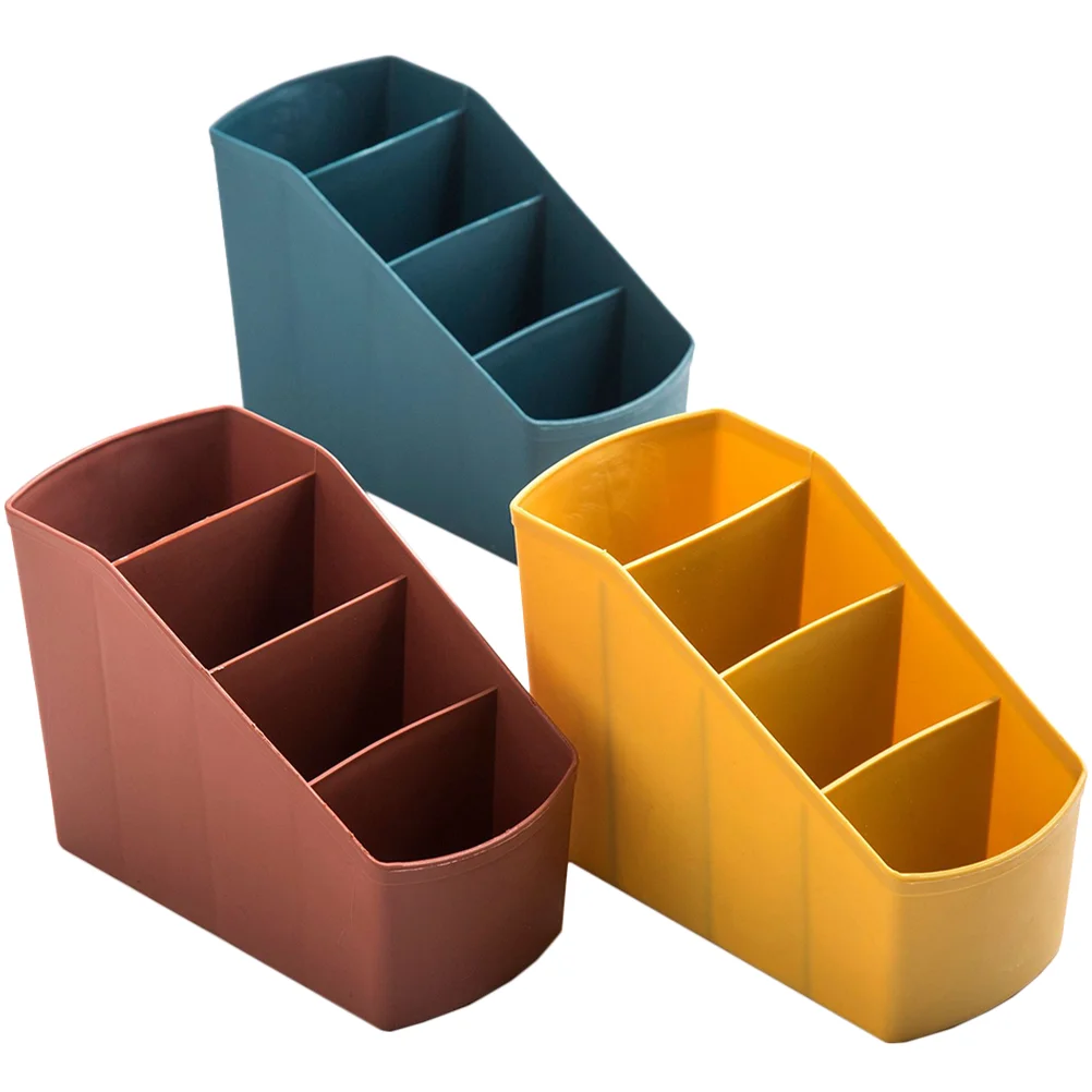 

Remote Control Storage Box Skin Care Product Holder Makeup Brush Case Compartment Organizer Desktop