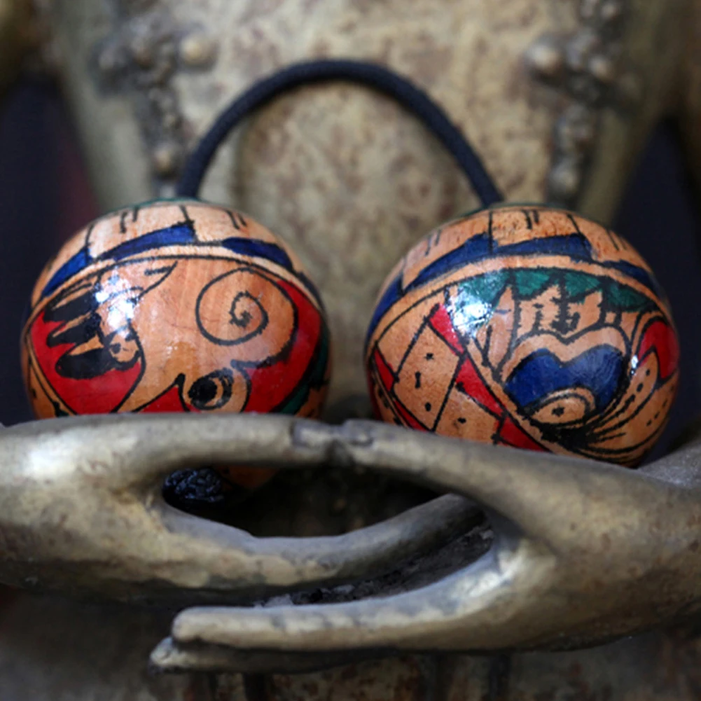 

2022 New High Quality Sand Ball Wooden 5cm Diameter Asalato African Fingertip Ball Percussion Musical Shakers Hythm