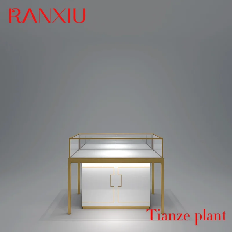 Современные модные деревянные ювелирные изделия на заказ стены стеклянный шкаф