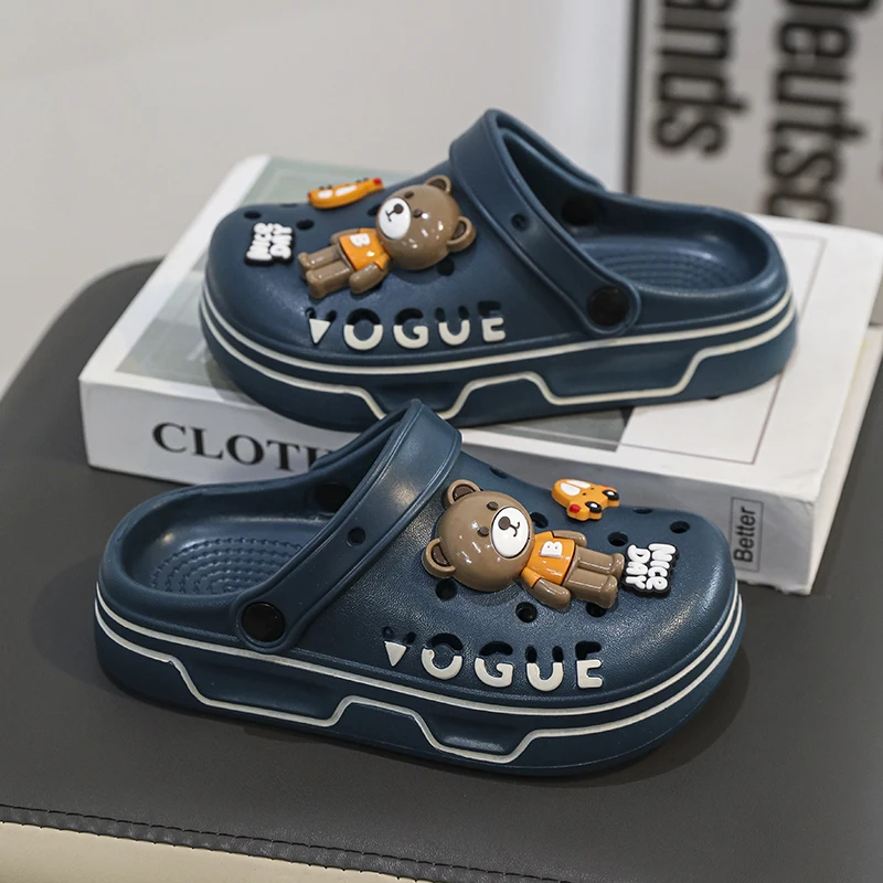 Сандалии детские для девочек удобные кроссовки из ЭВА с мультяшным медведем