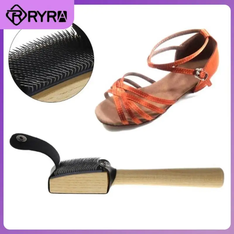 

1pcs Practical Shoes Clean Tool Household Cleaning Brush Dance Shoes Cleaning Brush Wood Color Wood Suede Sole Wire Cleaners