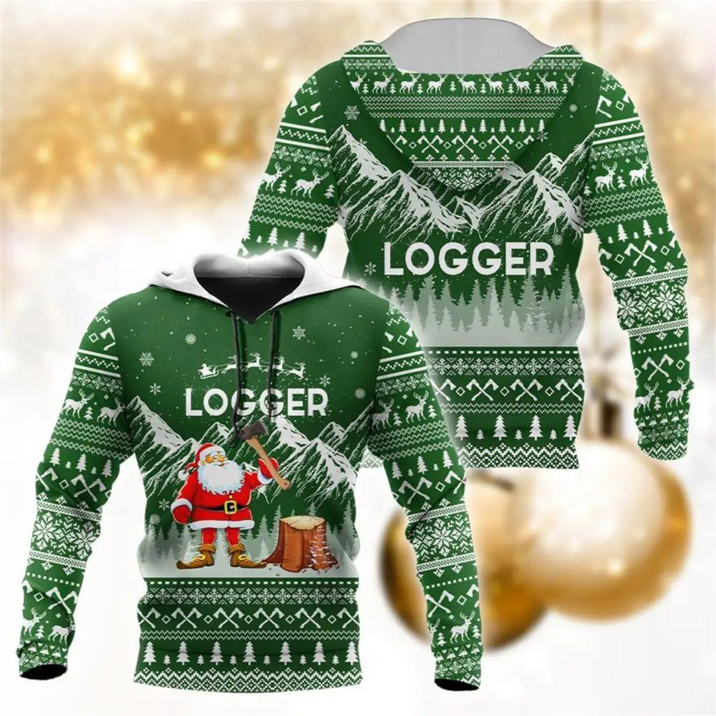 

2021 new fashion chainsaw lumberjack casual men's 3D printed hooded zipper shirt sports unisex racing jersey cycling jersey FM08