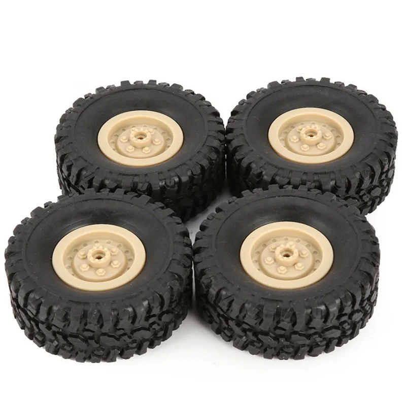 

4Pcs Rubber Wheel Rim Tire Tyre for RC 1/16 Climbing Crawler Car WPL B-1/B-24/C-14/C-24/B-16 Truck Model Spare Parts Accessor