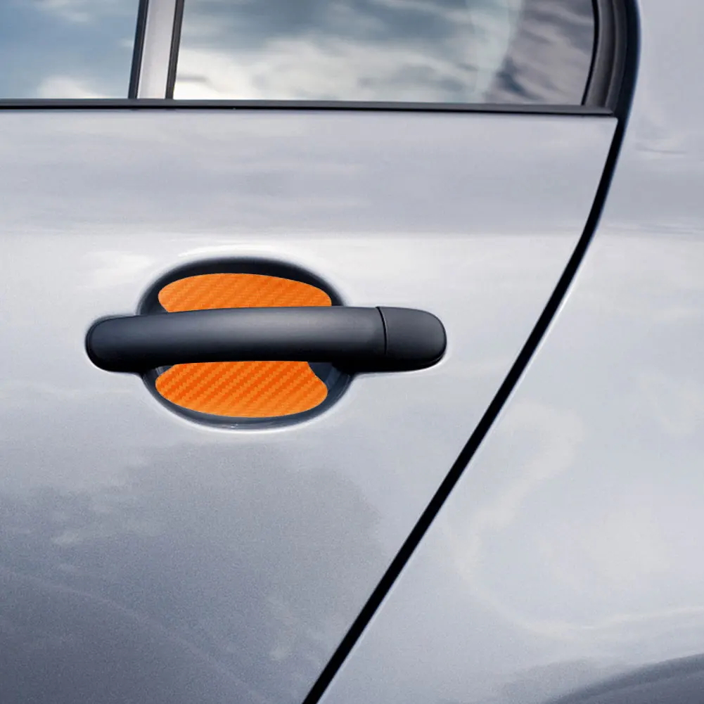 

4 шт., защитные наклейки на ручки автомобиля, из углеродного волокна