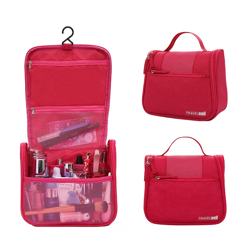 

Multifunction Travel Organizer Cosmetic Bag Outdoor Storage Polyester Waterproof Women Toiletries Organize Cosmetic Bag