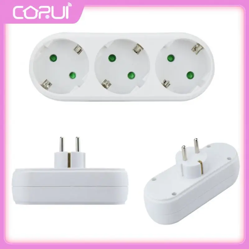 

Small Portable Power Conversion 3500w Socket Adapter 16a 250v Eu De Plug Converter Wall Socket Splitter Smart Home