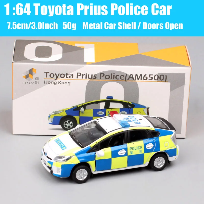 Фото Крошечный масштаб 1/64 Toyota Prius Гонконг, дорожная полиция, литье под давлением и игрушечный транспорт, автомобиль скорой помощи, сувенирные миниатюры, детские №2