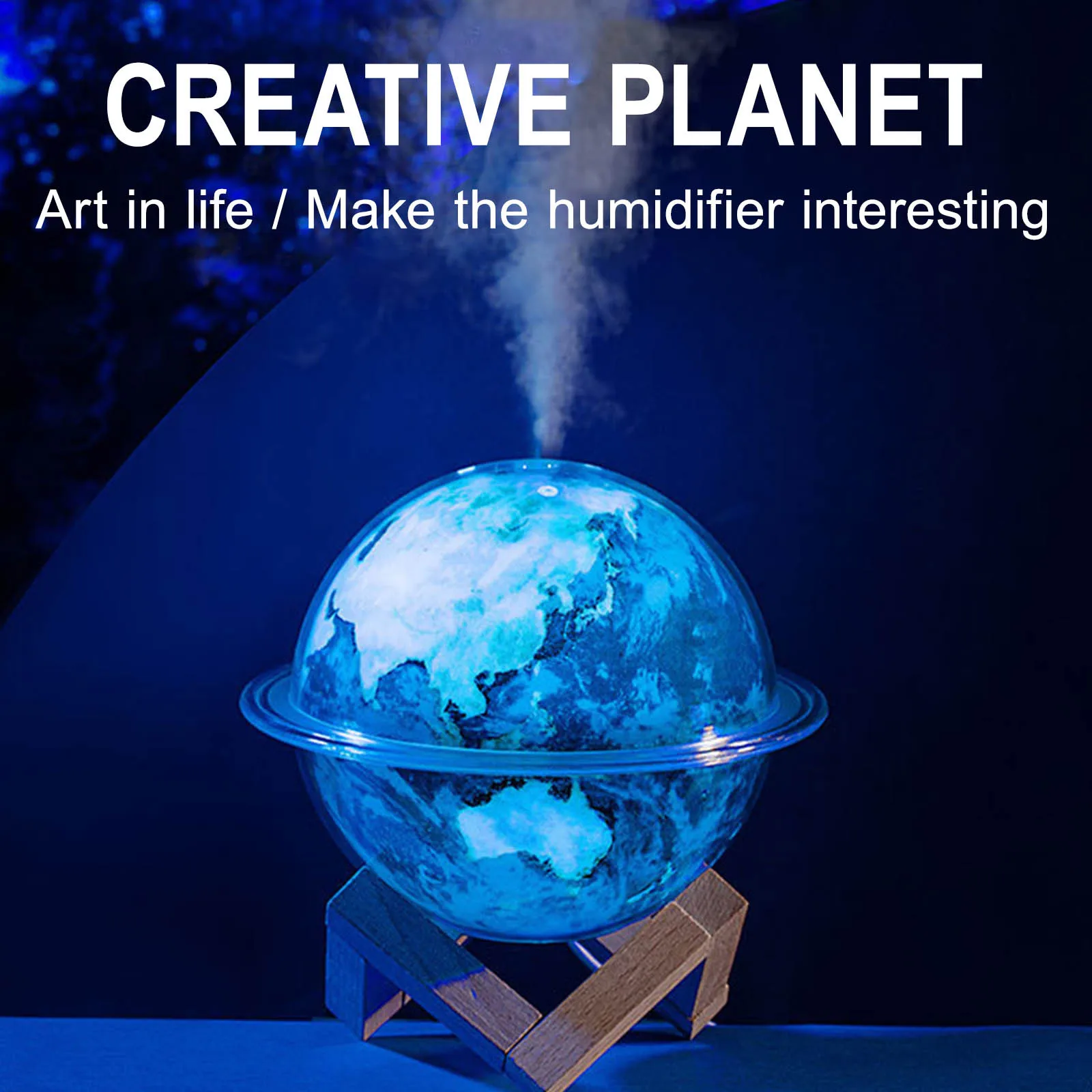 

Night Light Planet Humidifier Usb Car Small Air Sprayer Home Bedroom Night Light Blender