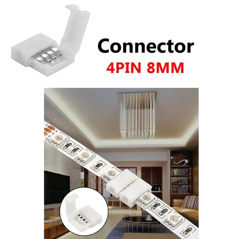 5pcs 2pin 3pin 4pin 8mm 10mm para 3528 5050 Conector de tira LED Couplador de clipes sem soldagem sem soldagem Grátis PCB T L Conector