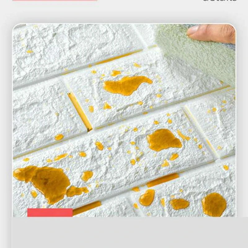 

20Pcs Self-Adhesive 3D Brick Sticker DIY Waterproof Foam Wallpaper Room Kitchen Roof Ceiling Background Wall Decals