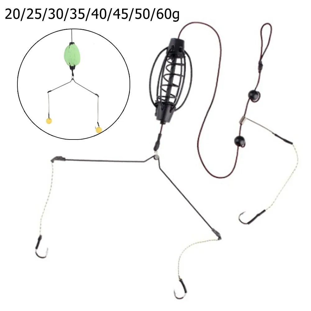 

Bait Carp Fishing Feeder Fishing Baits Cages Hooks Rigs Set Hollow Sinker Inline Method Cage Feeder Tackle Fishing Parts