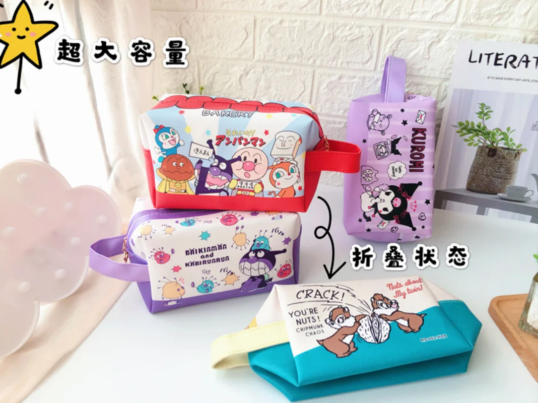 

Sanrio Melody Kuromi Hello Kitty Cinnamoroll Pochacco Cosmetic Bag Handheld Three-Dimensional Portable Cosmetic Bag Penguin Bag
