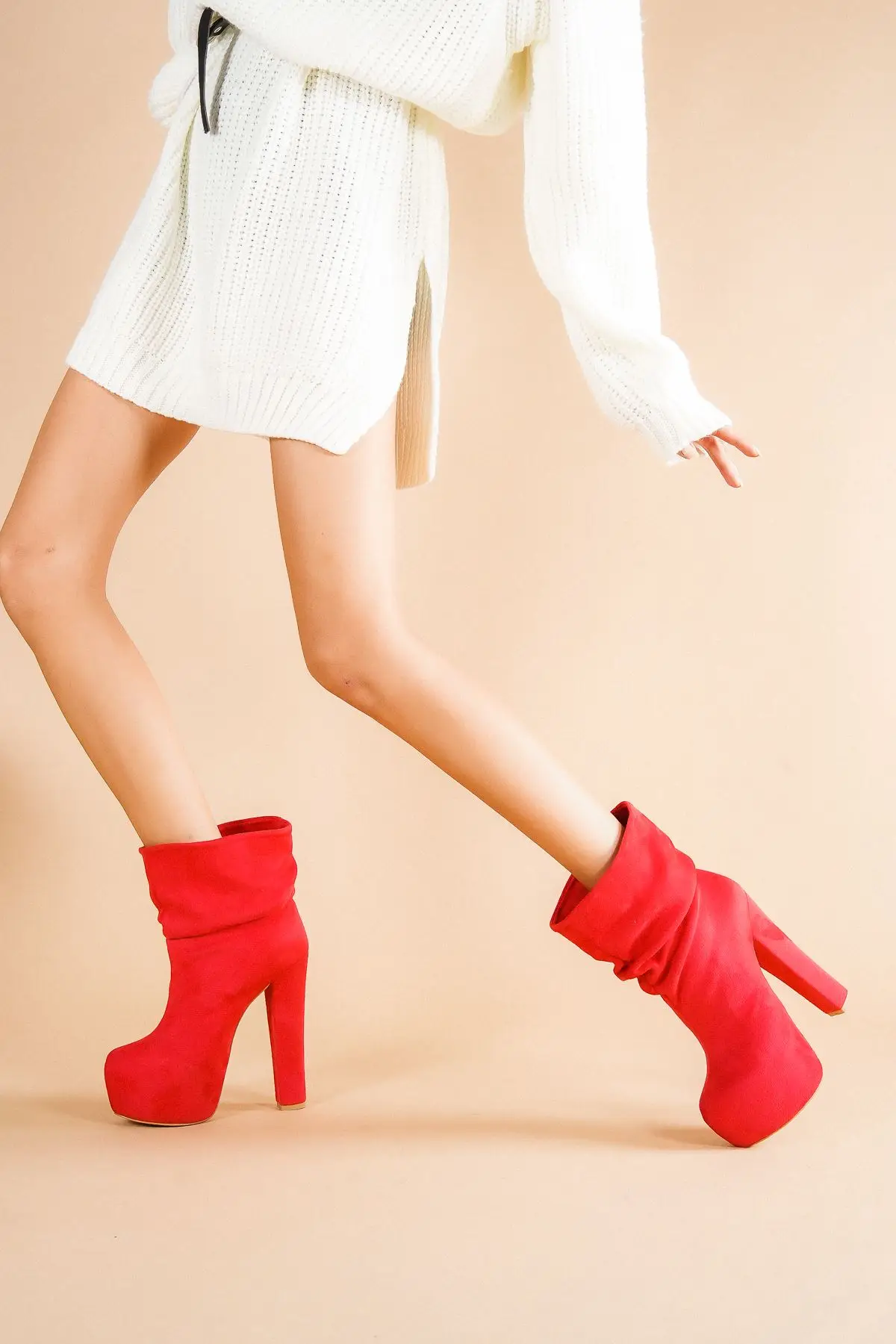 

Women's Fashion Handmade Special Suede High Heels Boots