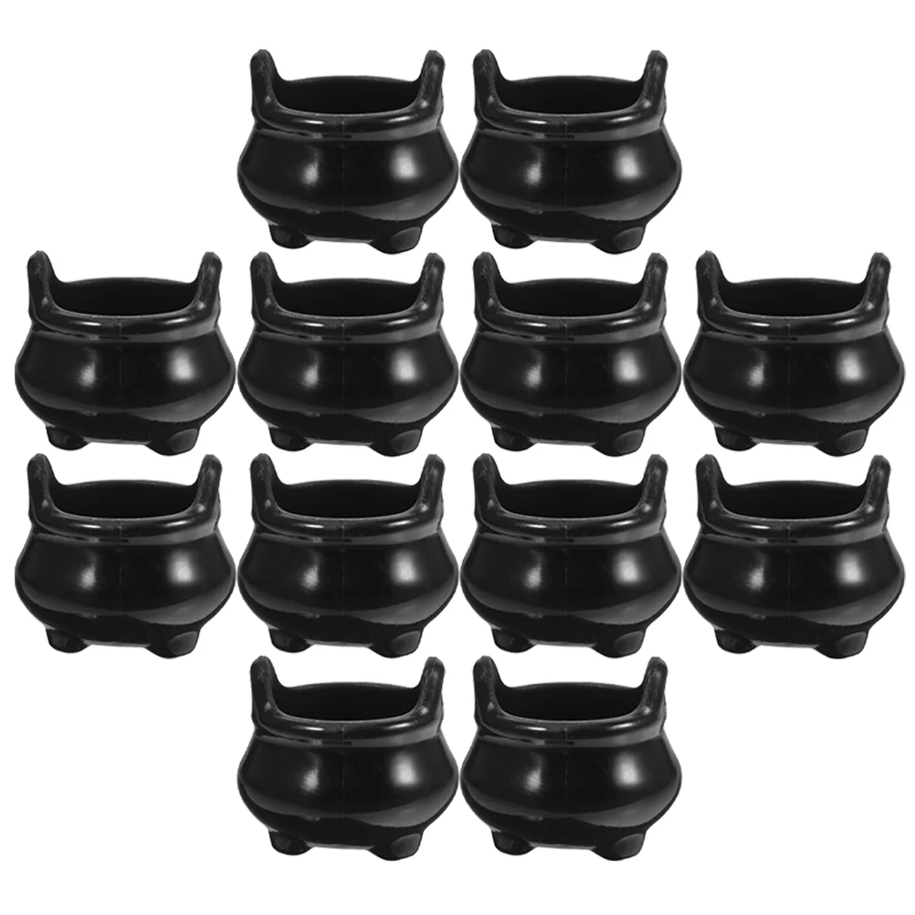 

12 Pcs Mini House Ornaments Halloween Miniature Kit Jar Decorations Stove Model Plastic Miniatures Jars