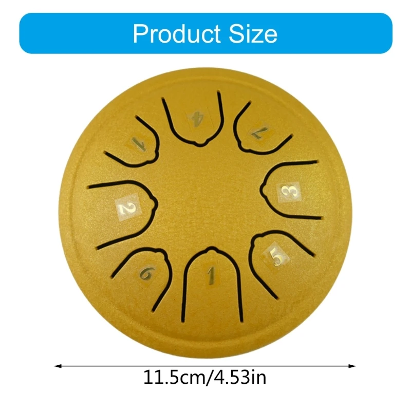 Стальной барабан для языка 4 5 дюйма 8 нот ударный инструмент ручного барабана с