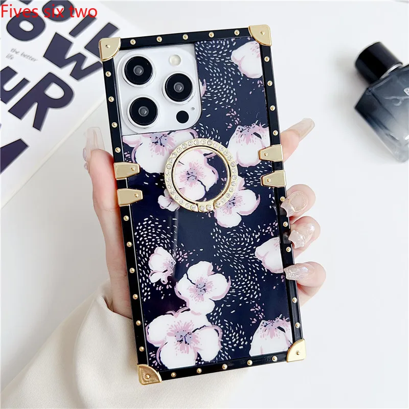 Роскошный чехол-бампер с винтажным цветочным оформлением для OPPO Realme C55 C53 C35 C21 Reno 10