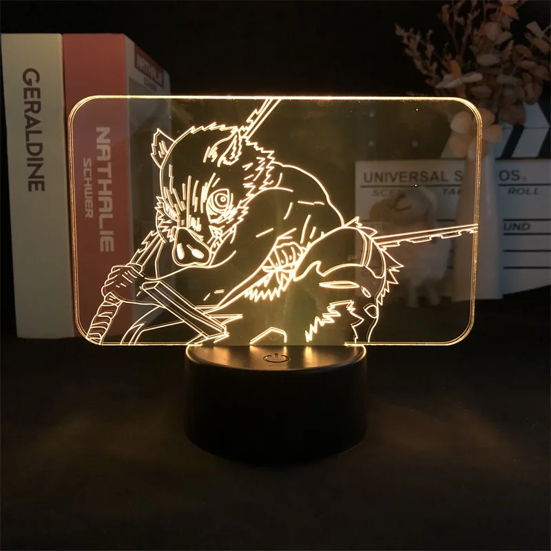 

Nightlight Alarm Clock Base Light Demon Slayer Hashibira Inosuke Japanese Anime Manga Projector Delivery Dropship Teenagers