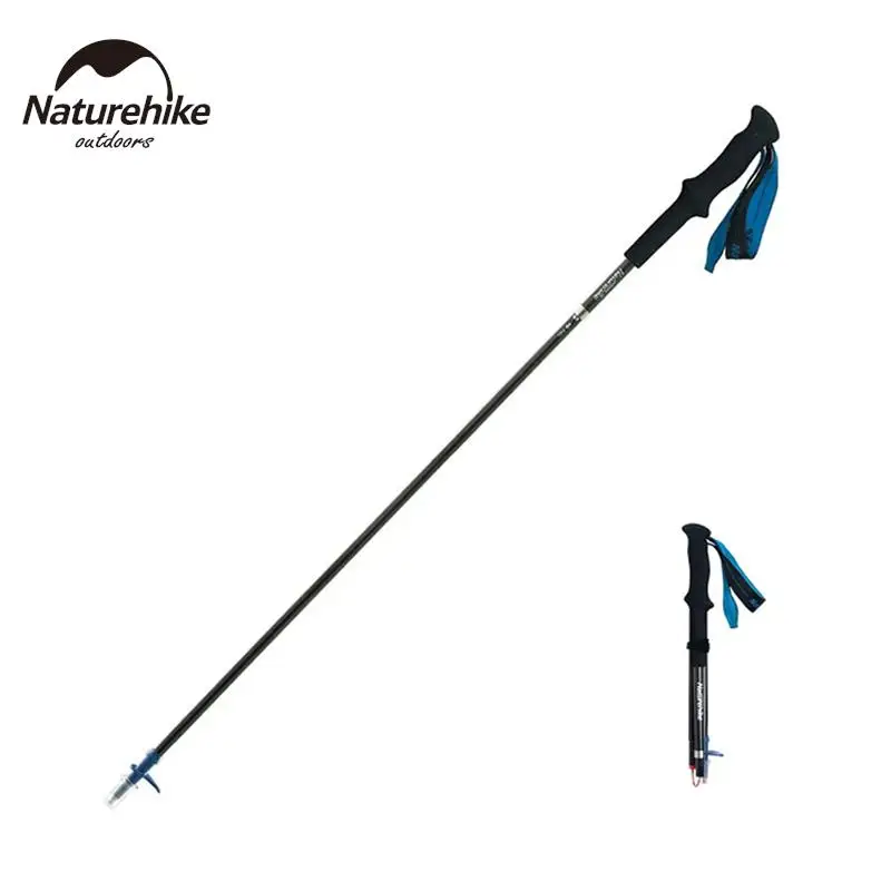 

Naturehike 2023 Walking Sticks Ultralight 4-sections Foldable Adjustable Trekking Poles Carbon Fiber Outdoor Camping Hiking Tool