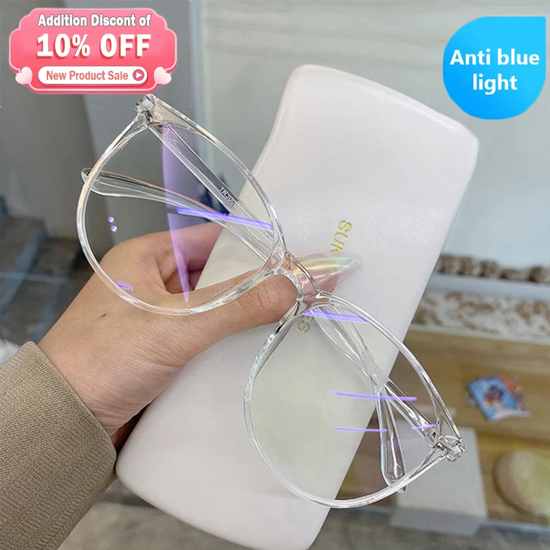 

Blue Light Blocking Glasses Large Square Frame Computer Game Eye Protection Men Women Classic Anti Blue Light Plain Spectacles