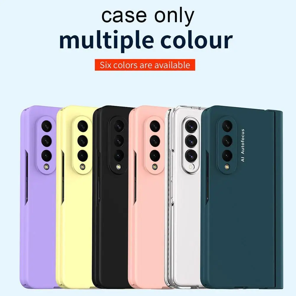 

For Samsung Galaxy Z Fold3 5G Case Full Coverage Front Cover with Tempered Glass Hinge Protection For Z Fold 3 W22 Hard Casing