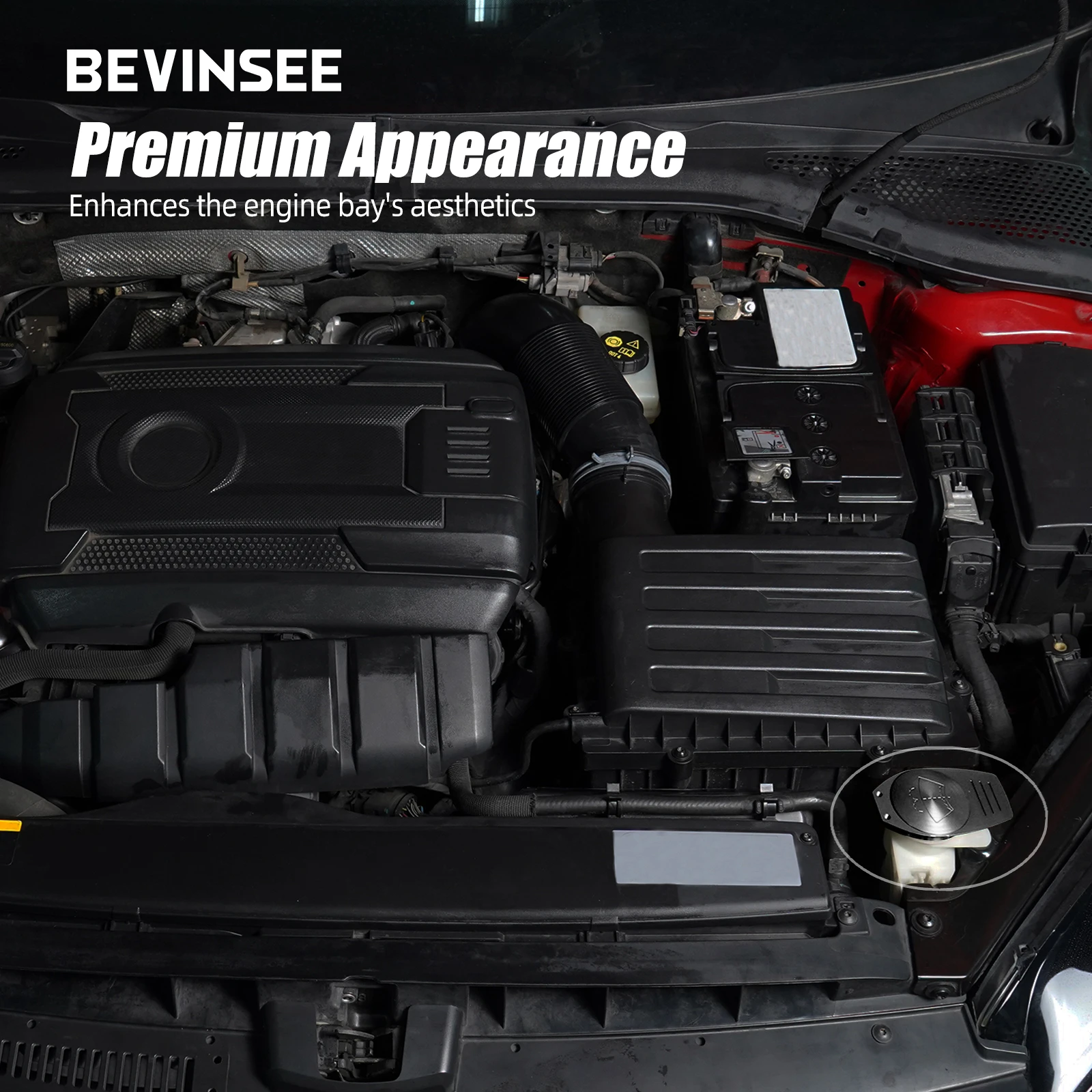 Резервуар для жидкости омывателя лобового стекла BEVINSEE VW Golf 7 GTI R Passat B8 Tiguan MK2