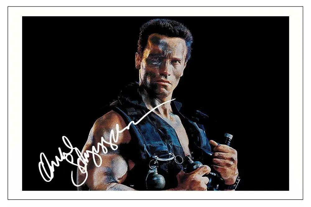 

ARNOLD SCHWARZENEGGER Signed Art Film Print Silk Poster Home Wall Decor