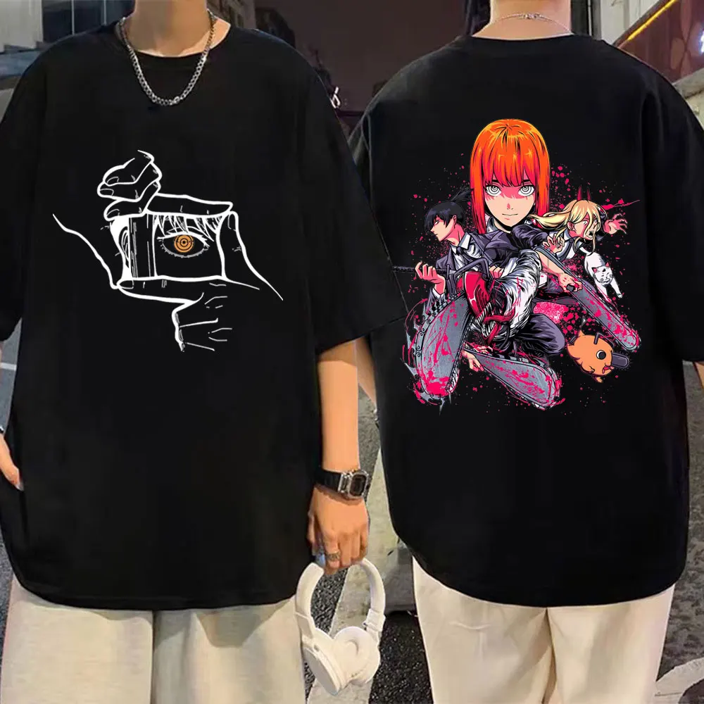 

Japanese Anime Chainsaw Man Graphic T Shirts Men Women Gothic Vintage Short Sleeve T-shirt Summer Street Fashion Trend T-shirts