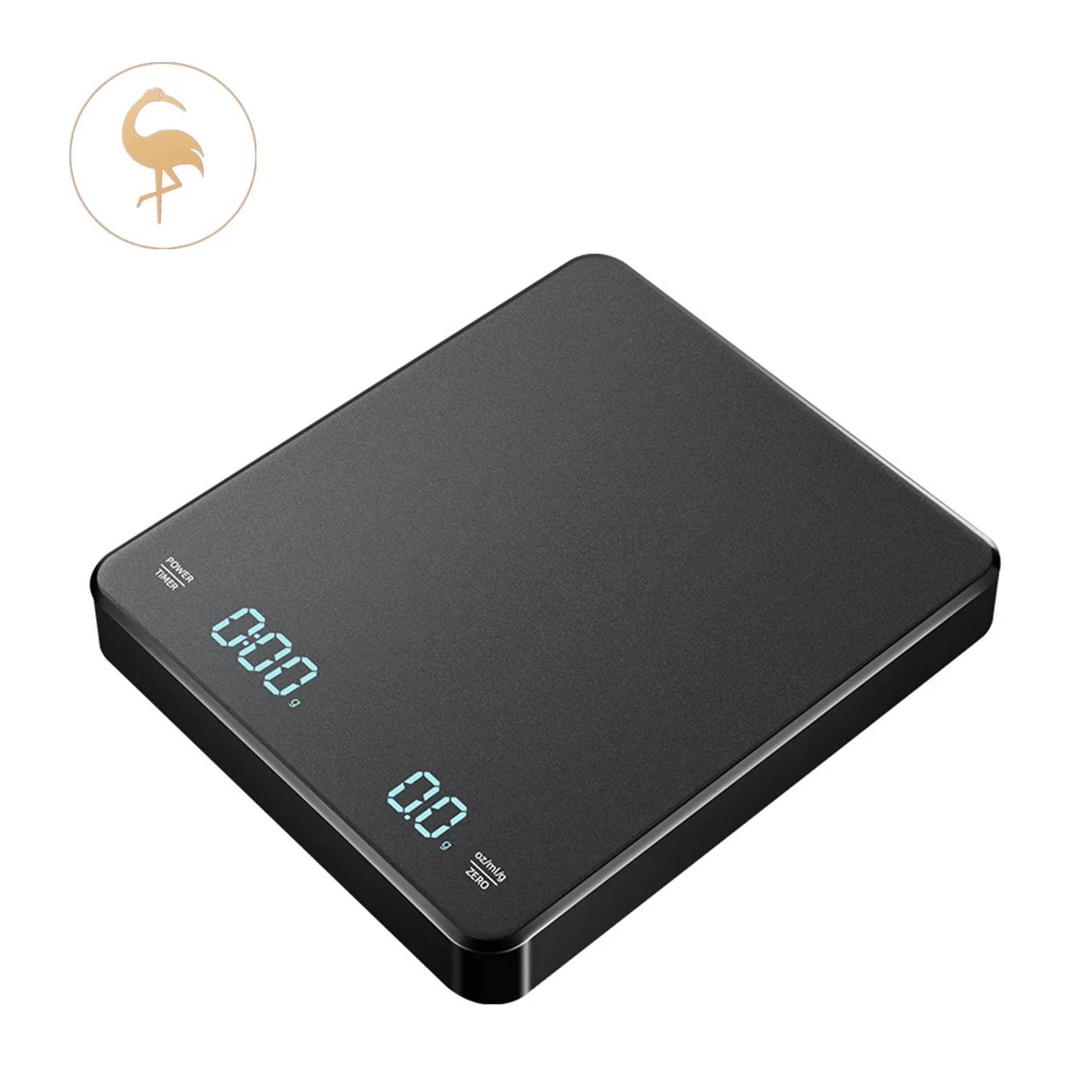 

Rechargeable 0.1g to 3kg Digital Scale 0.1g Accuracy Kitchen Food and Coffee Weigher Oz-ml-g Unit Switch Steelyard with Timer