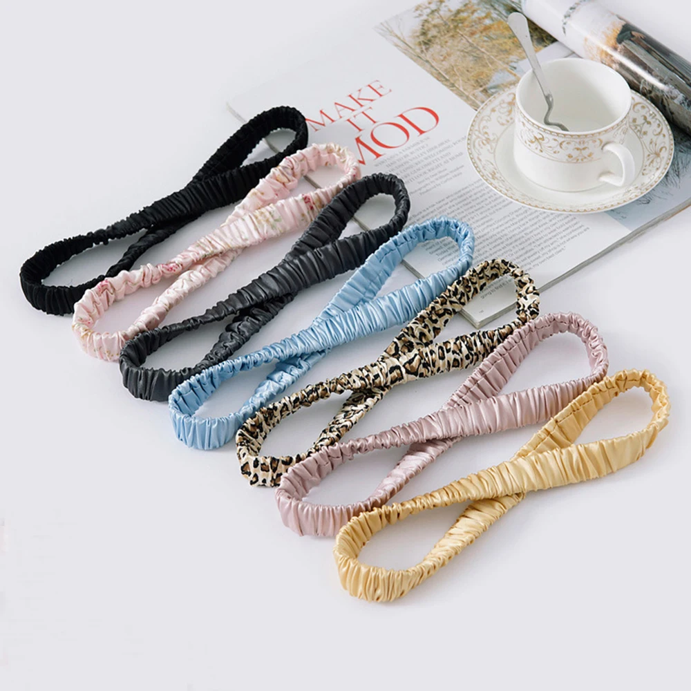 Женская повязка на голову из 100% чистого шелка, аксессуары для волос для девочек, Ширина s, 2 см, 16 Момми