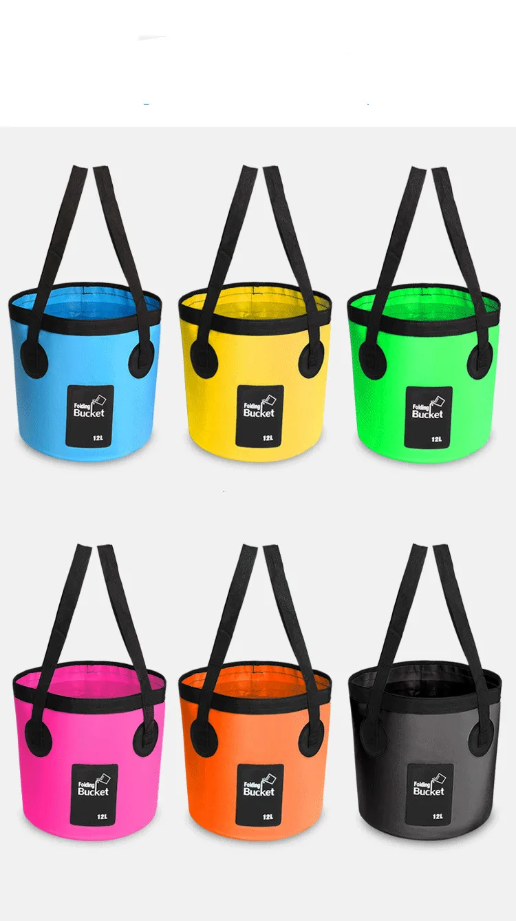 

12L 20L Portable Bucket Water Storage Bag Storage Bag Waterproof Water Bag Fishing Bucket 12L 20L Por